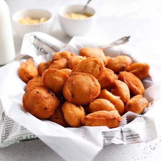 Crispy akara bean cakes