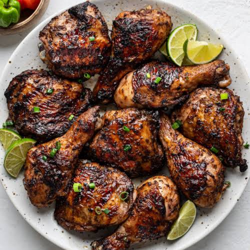 Smoky Jamaican jerk chicken