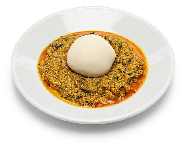 Egusi soup with pounded yam