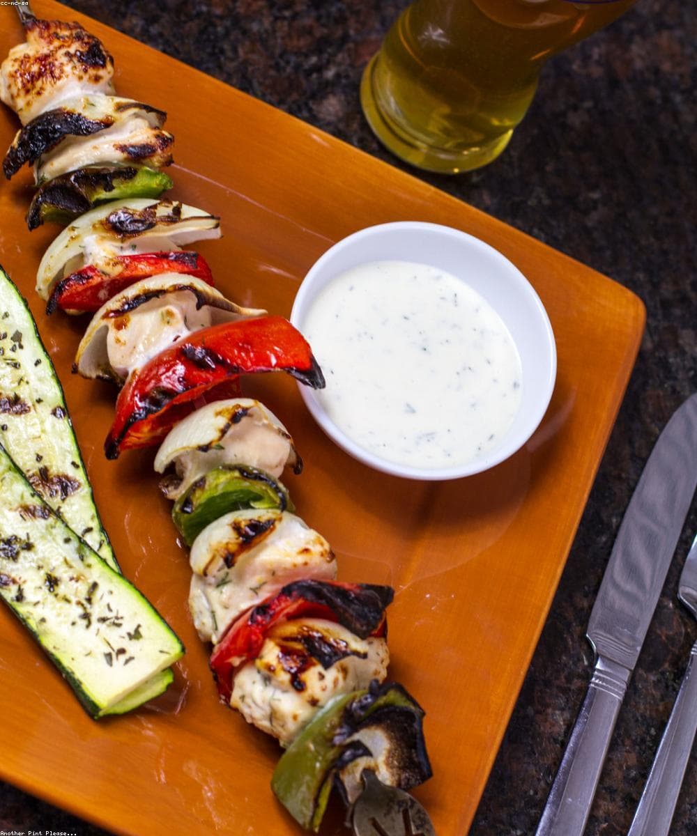 Grilled chicken with plantains