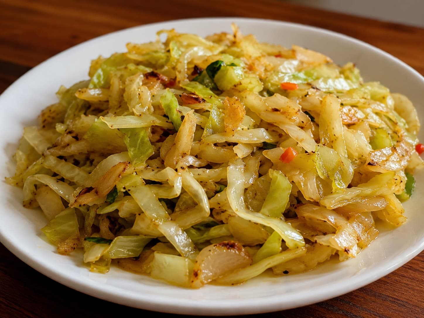 Stir fry cabbage with mixed vegetables
